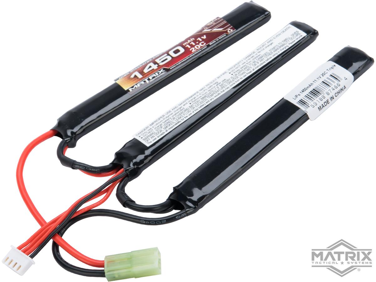 Matrix High Performance 11.1V Butterfly Type Airsoft LiPo Battery (Model: 1450mAh - 20C / Small Tamiya / Small)