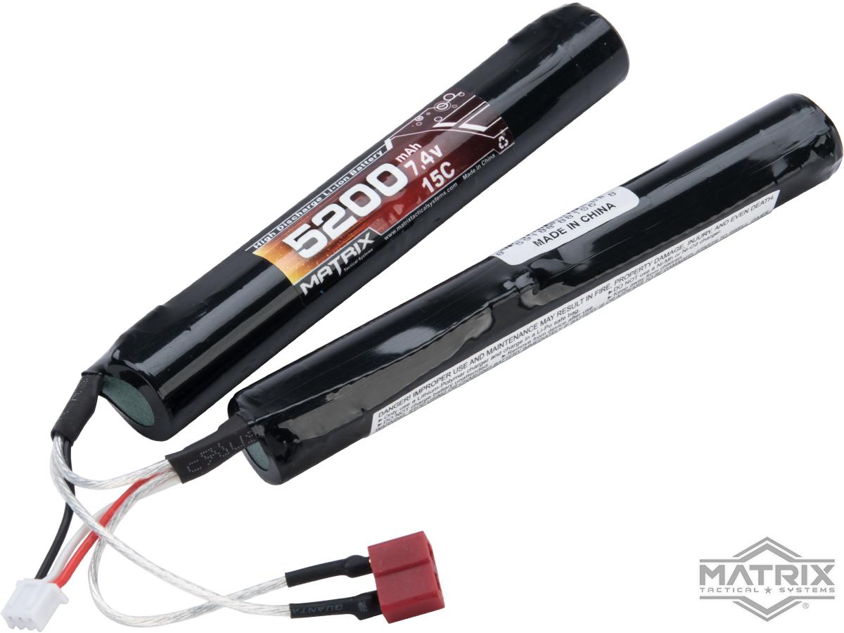 Matrix High Performance 7.4V Butterfly Type Airsoft Li-Ion Battery (Configuration: 5200mAh / 15C / Deans)