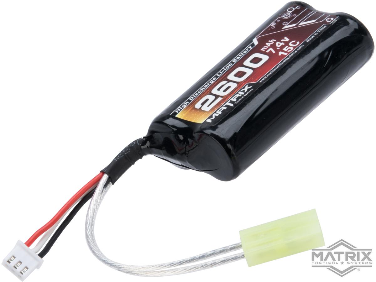 Matrix High Performance 7.4V Brick Type Airsoft Li-Ion Battery (Configuration: 2600mAh / 15C / Small Tamiya)