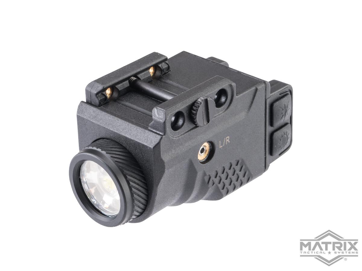 Matrix Max Tactical Rechargeable Compact Weapon Mount Tactical Flashlight (Model: Bravo 700 Lumen / w/ Green Laser)