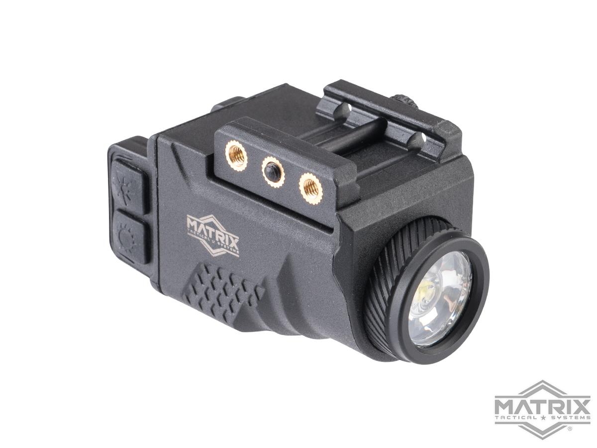 Matrix Max Tactical Rechargeable Compact Weapon Mount Tactical Flashlight (Model: Bravo 700 Lumen / w/ Red Laser)