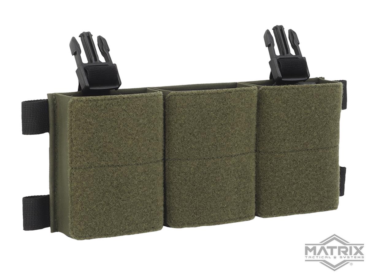 Matrix Dual Purpose Triple Magazine Panel for 7.62 Style Airsoft Magazines (Color: Ranger Green)