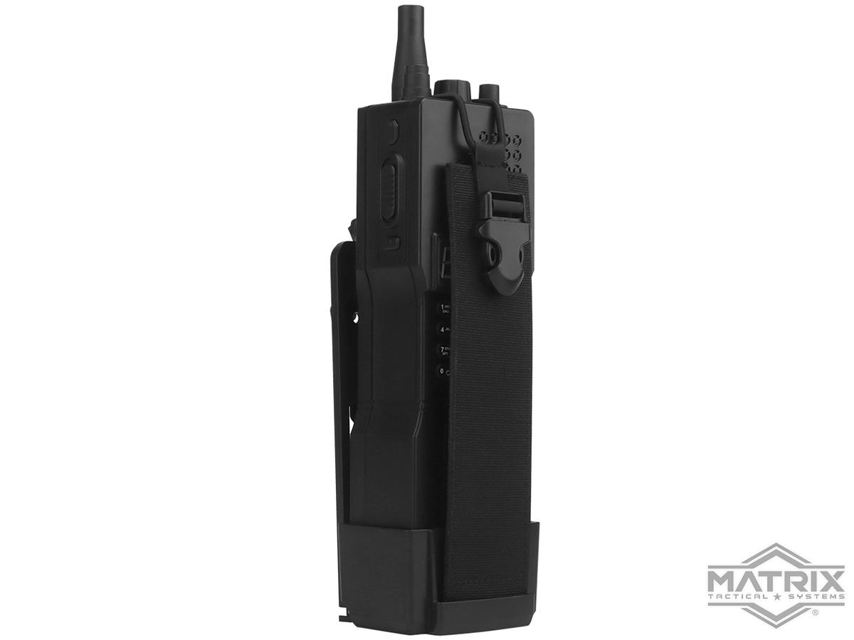 Matrix PRC-152 Dummy Radio & Speed Loader w/ Carrying Pouch & Dummy Antenna (Color: Black / Functional Screen)