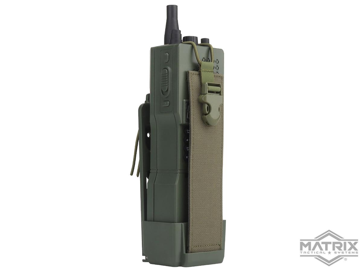 Matrix PRC-152 Dummy Radio & Speed Loader w/ Carrying Pouch & Dummy Antenna (Color: Olive Drab / Functional Screen)