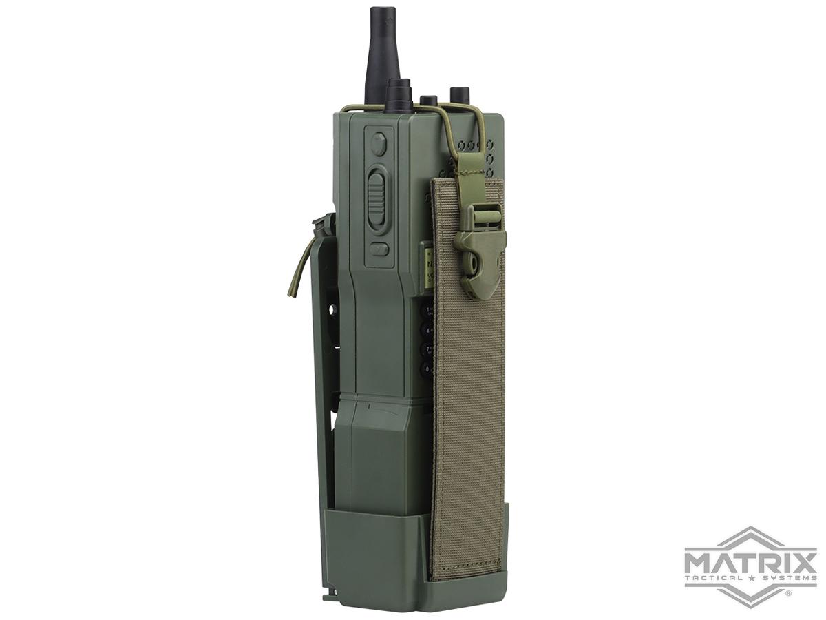 Matrix PRC-152 Dummy Radio & Speed Loader w/ Carrying Pouch & Dummy Antenna (Color: Olive Drab / Dummy Screen)