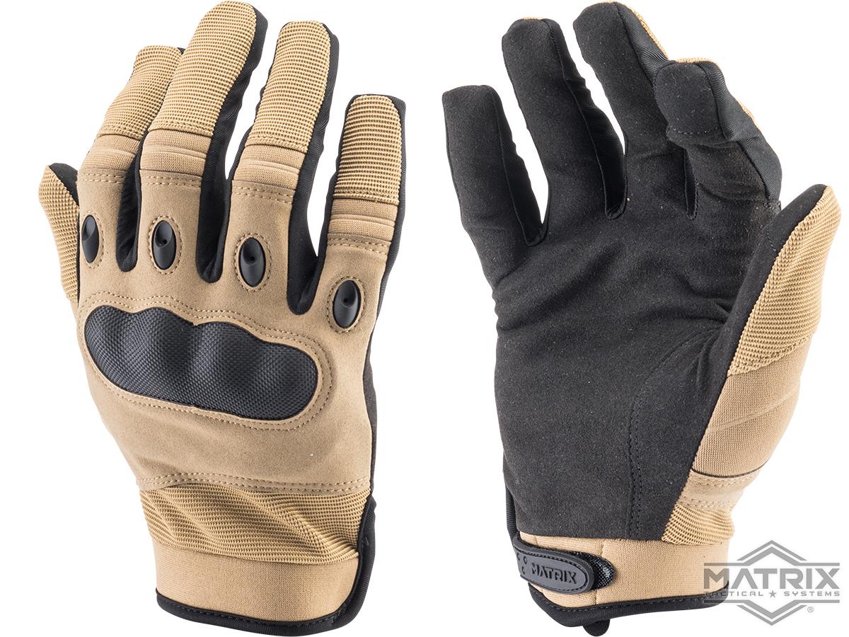 Tactical Hard Knuckle Protective Sports Gloves Black Large
