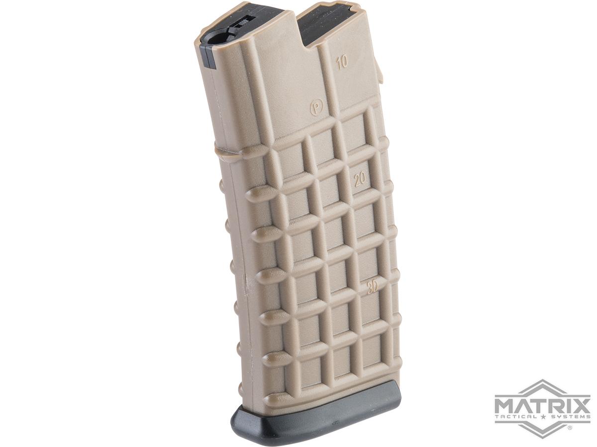 Matrix Waffle Style Magazine for Aug Series AEG Airsoft Rifles (Color: Dark Earth / 180 Rounds)