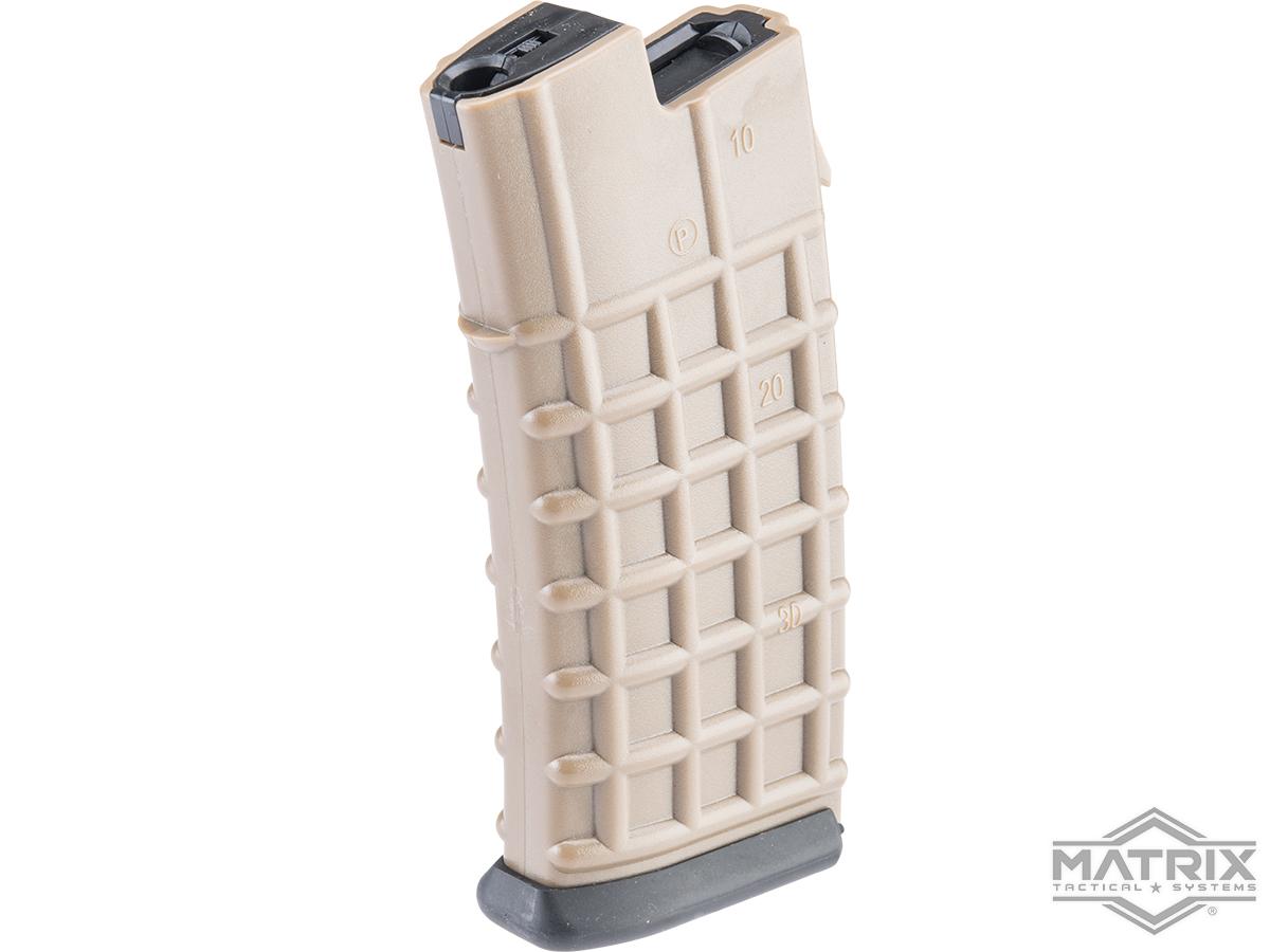 Matrix Waffle Style Magazine for Aug Series AEG Airsoft Rifles (Color: Dark Earth / 350 Rounds)