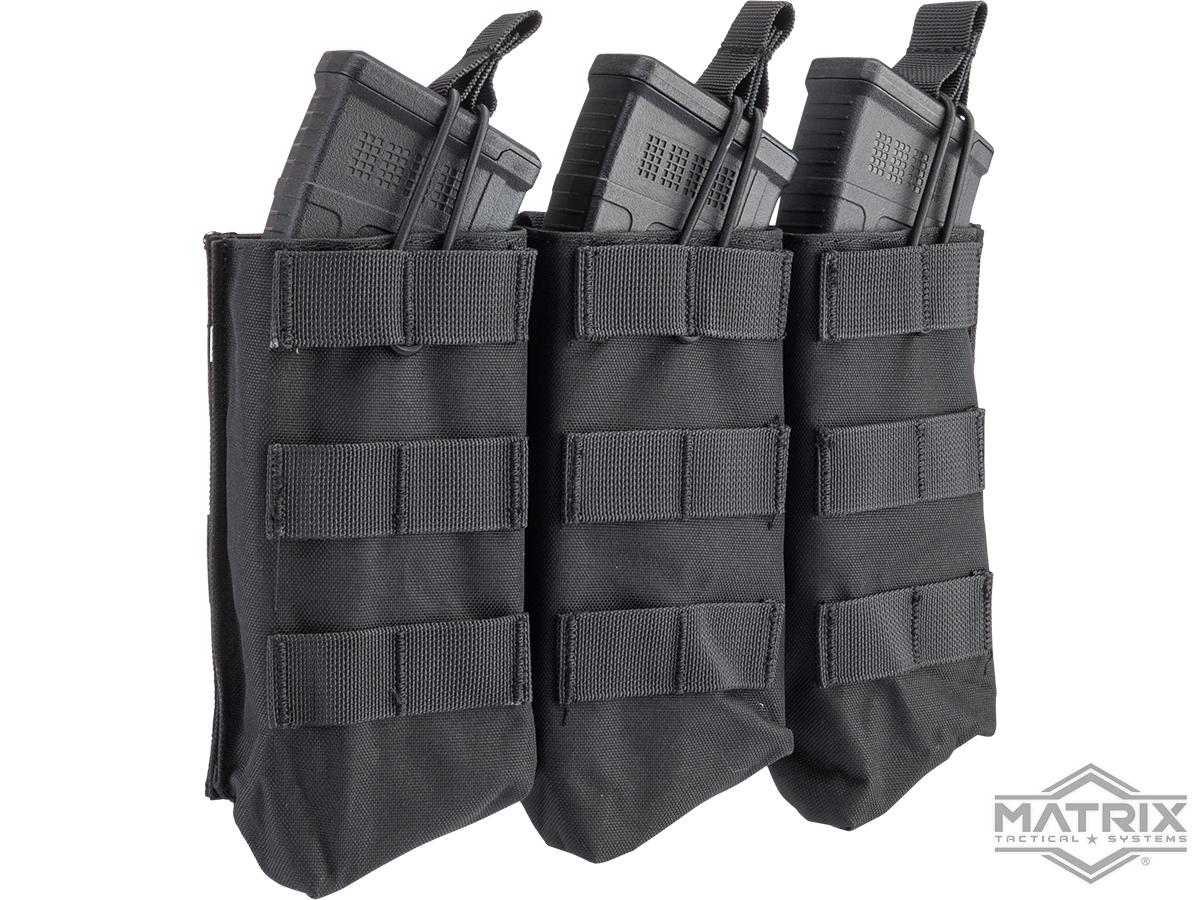 Matrix Triple AK Open Top Magazine Pouch (Color: Black)