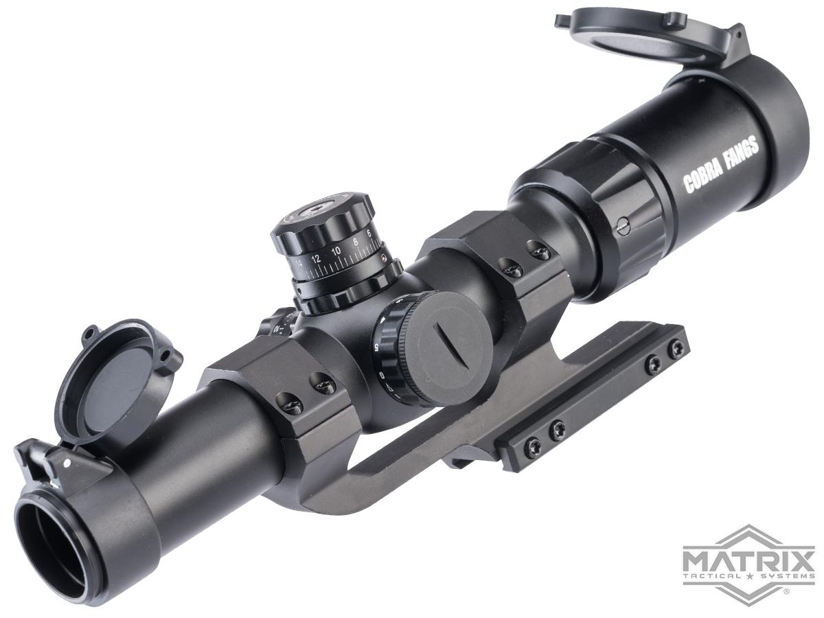 Matrix LPVO 1.5-6x24E Shockproof Illuminated Red/Green Reticle Sniper Scope (Color: Black)