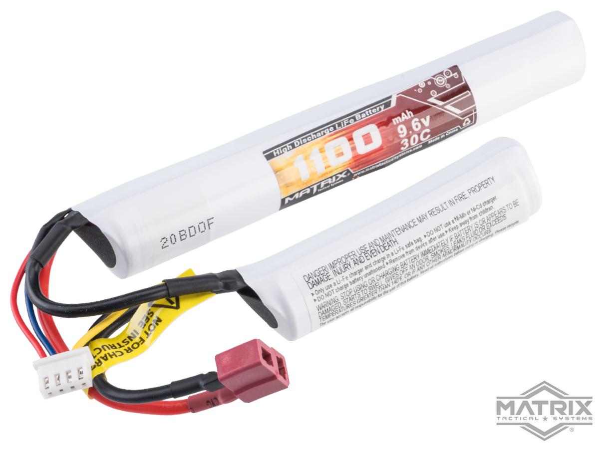 Matrix High Performance 9.6V Butterfly Type LiFe Battery (Model: 1100mAh / 30C / Deans)