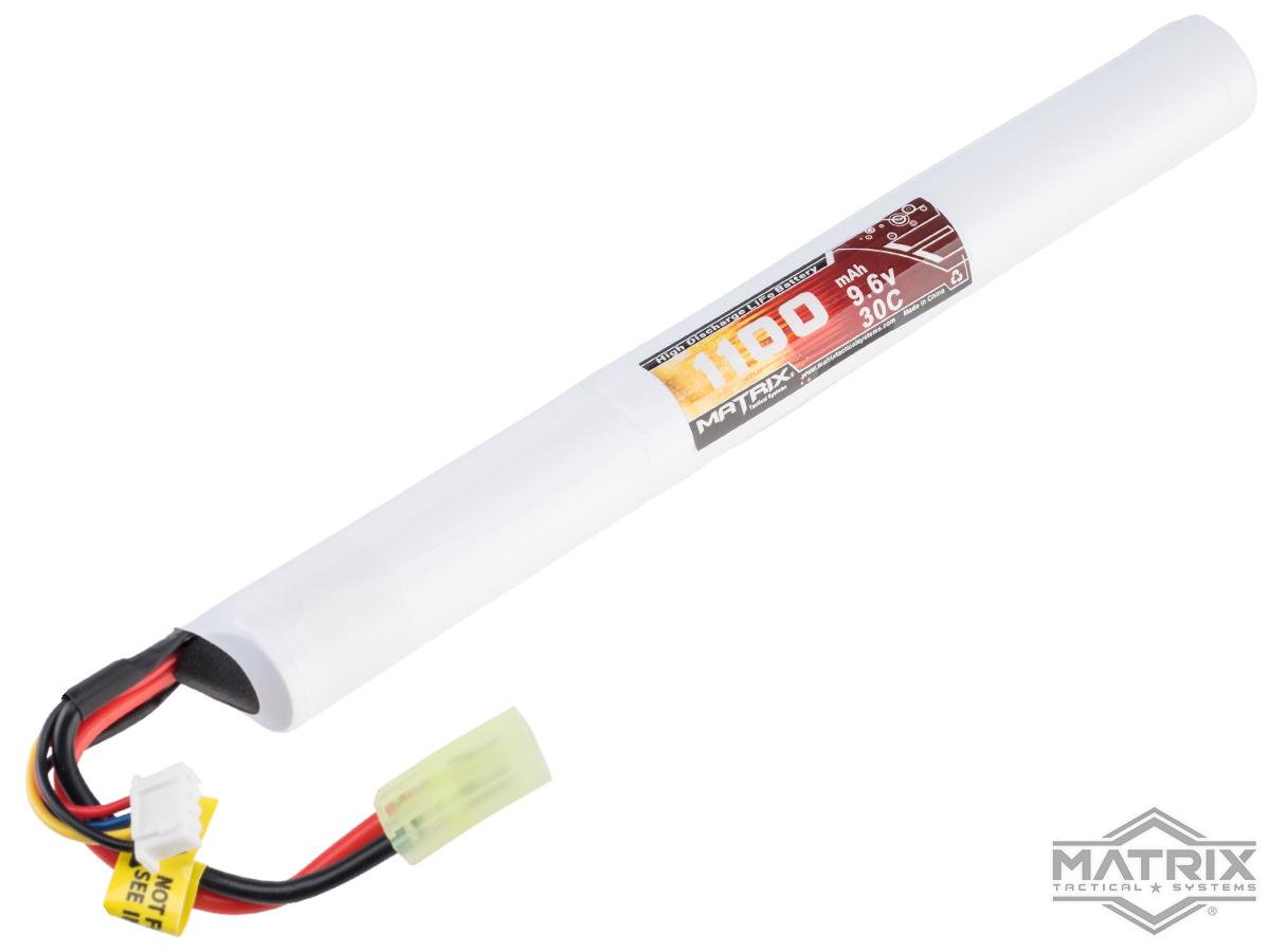 Matrix High Performance 9.6V Stick Type LiFe Battery (Model: 1100mAh / 30C / Small Tamiya)