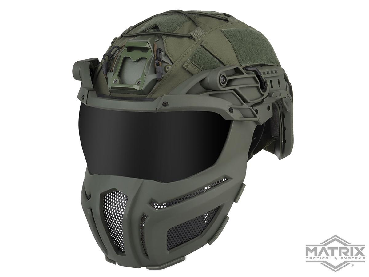 Matrix Vanguard Detachable Full Face Helmet System (Color: OD Green)