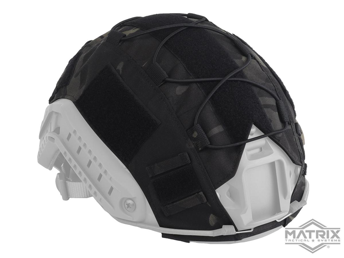 Matrix FAST Type Helmet Cover w/ Elastic Cord (Color: Multicam Black / Medium)