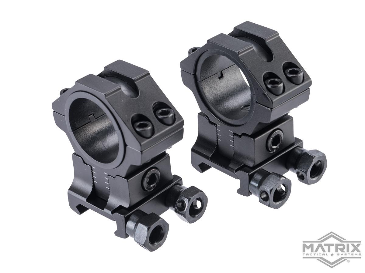 Matrix Adjustable Scope Mounting Rings (Color: Black)