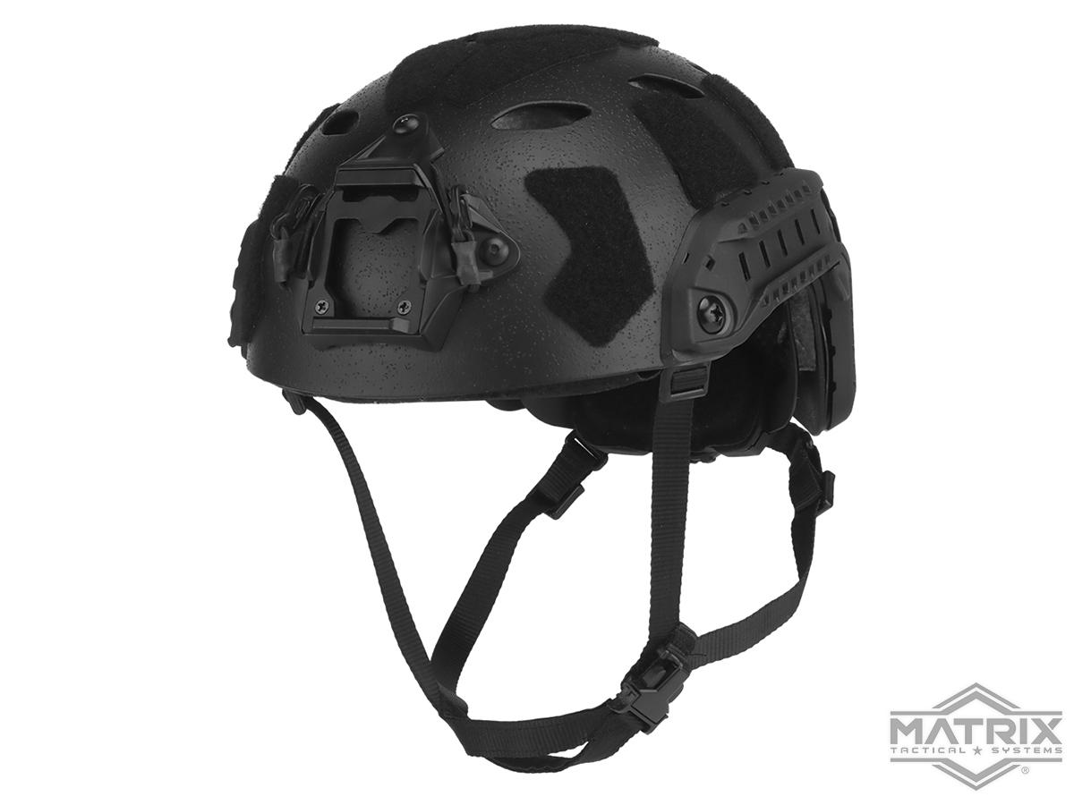 Matrix Vented High Cut Airsoft Helmet (Color: Black)