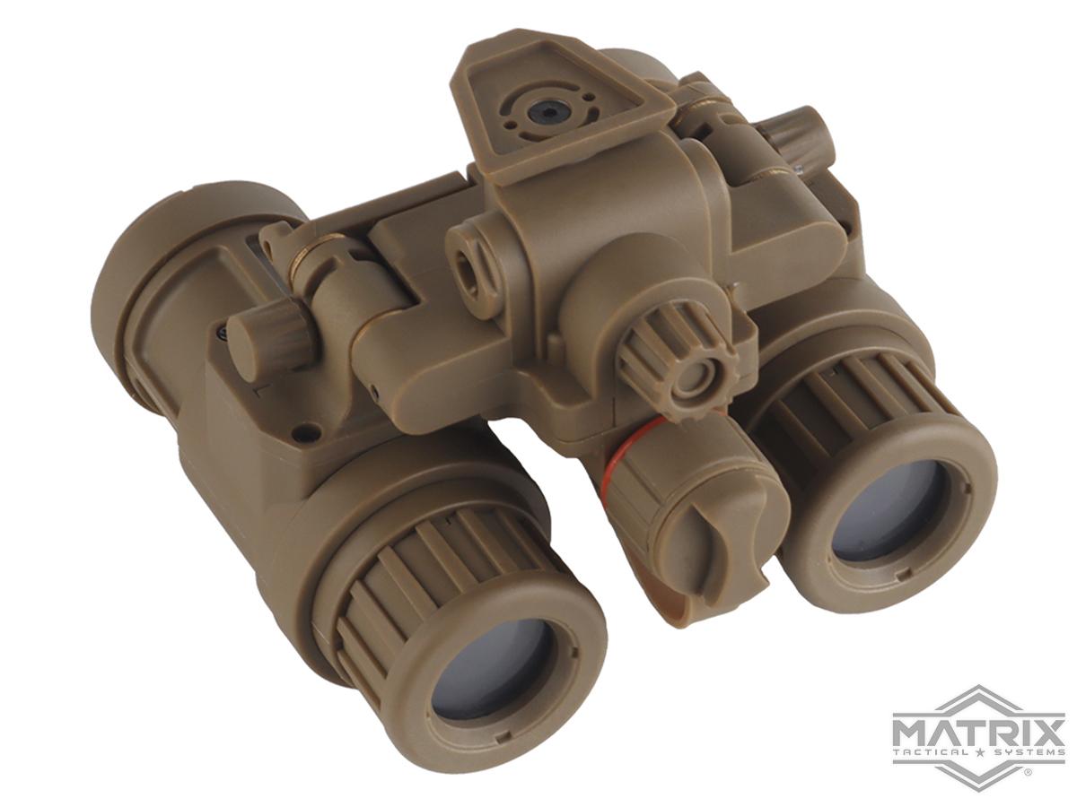 Matrix Mock AN/PVS-31 Binocular Night Vision Goggles w/ Non-Functional Battery Pack (Color: Tan)