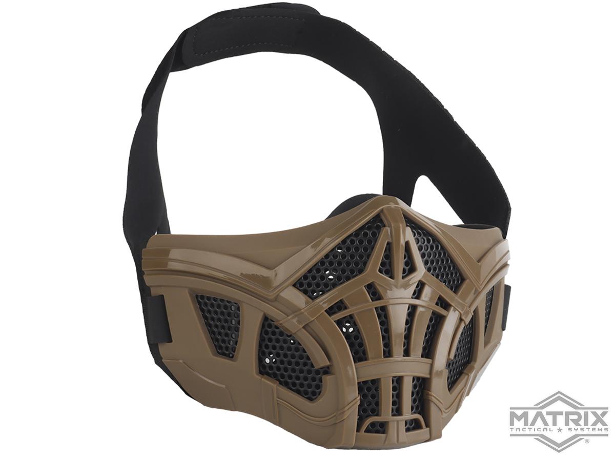 Matrix Scorpion  Lower Face Protection Mesh and Rubber Half Mask (Color: Tan)