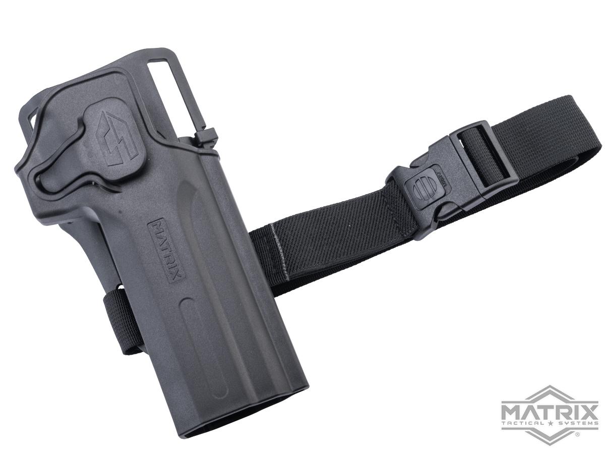 Matrix Hardshell Adjustable Holster for Desert Eagle Airsoft Pistols (Model: Low Ride / Right Hand)