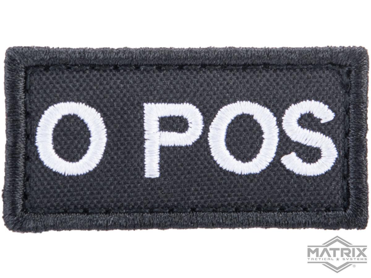 3D Blood Type Patch 0 Pos black/olive