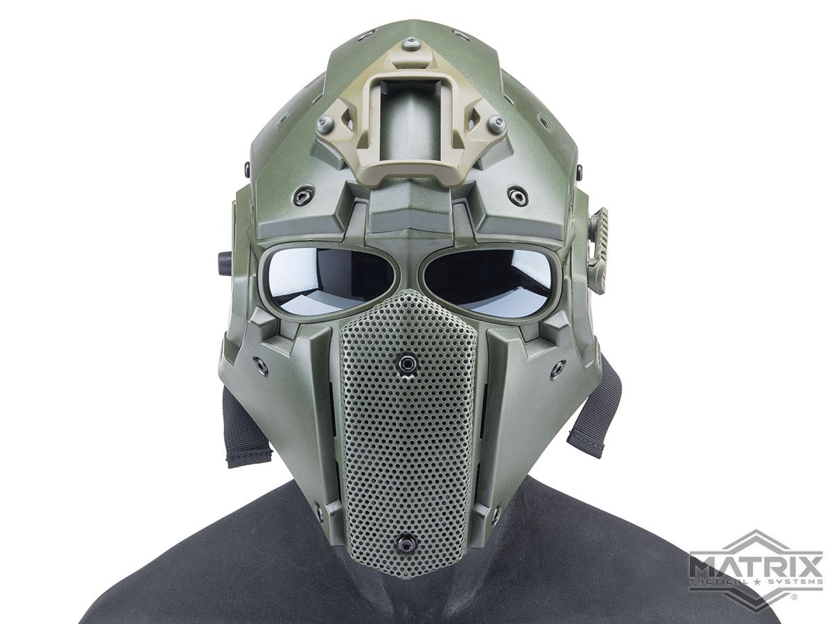 Matrix Tactical Helmet with Mesh Guard (Color: OD Green), Tactical Gear ...