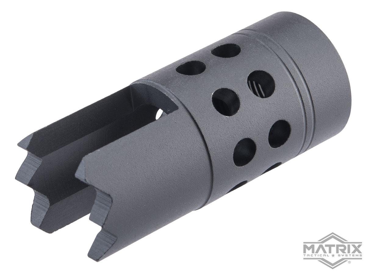 Matrix Rebar Cutter Style Flash Hider for Airsoft Rifles (Type: 14mm Negative)