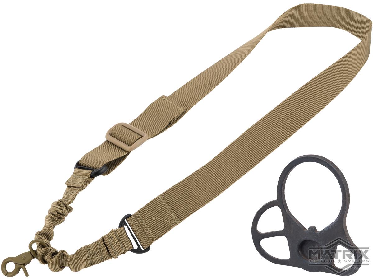 Matrix Tactical Gear Single Point Bungee Rifle Sling w/ Sling Plate (Color: Coyote Tan)