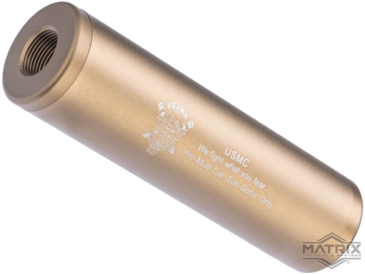 Matrix Airsoft Mock Silencer / Barrel Extension (Model: USMC / Tan / 110mm)