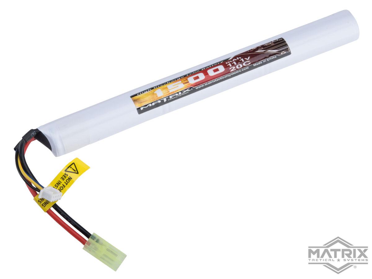 Matrix High Performance 11.1V Stick Type Airsoft Li-Ion Battery (Model: 1500mAh / 15C / Small Tamiya)