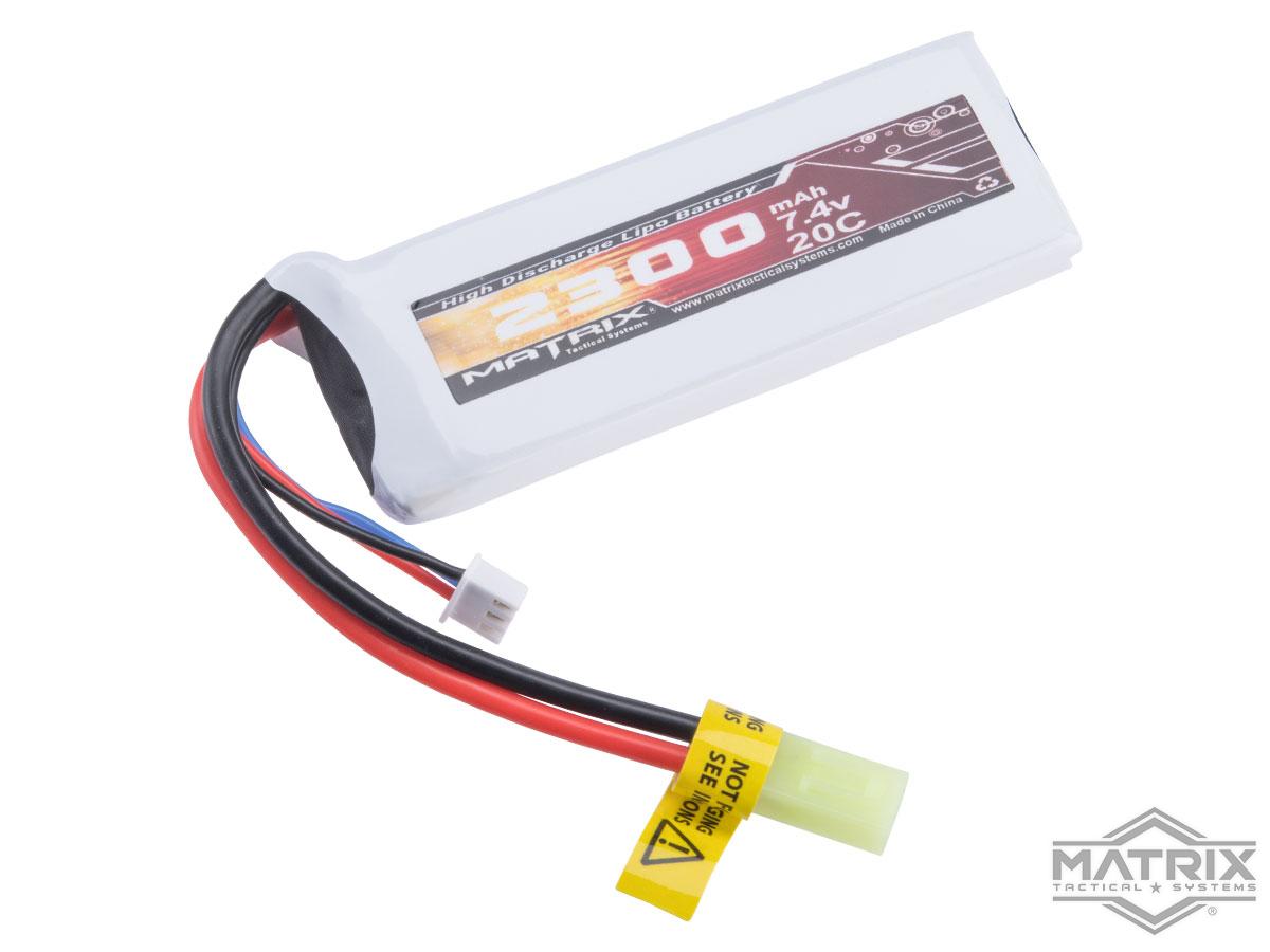 Matrix High Performance 7.4V Brick Type Airsoft LiPo Battery (Configuration: 2300mAh / 20C / Small Tamiya)