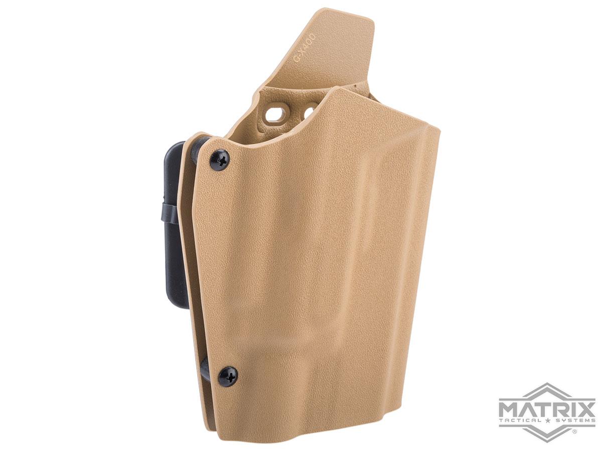 Matrix Lightweight Kydex Tactical Holster (Model: GLOCK 17 w/ X400 / Tan)