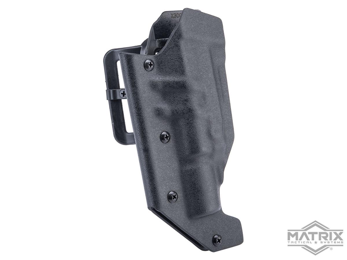 Matrix Lightweight Kydex Tactical Holster (Model: Cross Compatible Type-2 w/ X300 / Black)