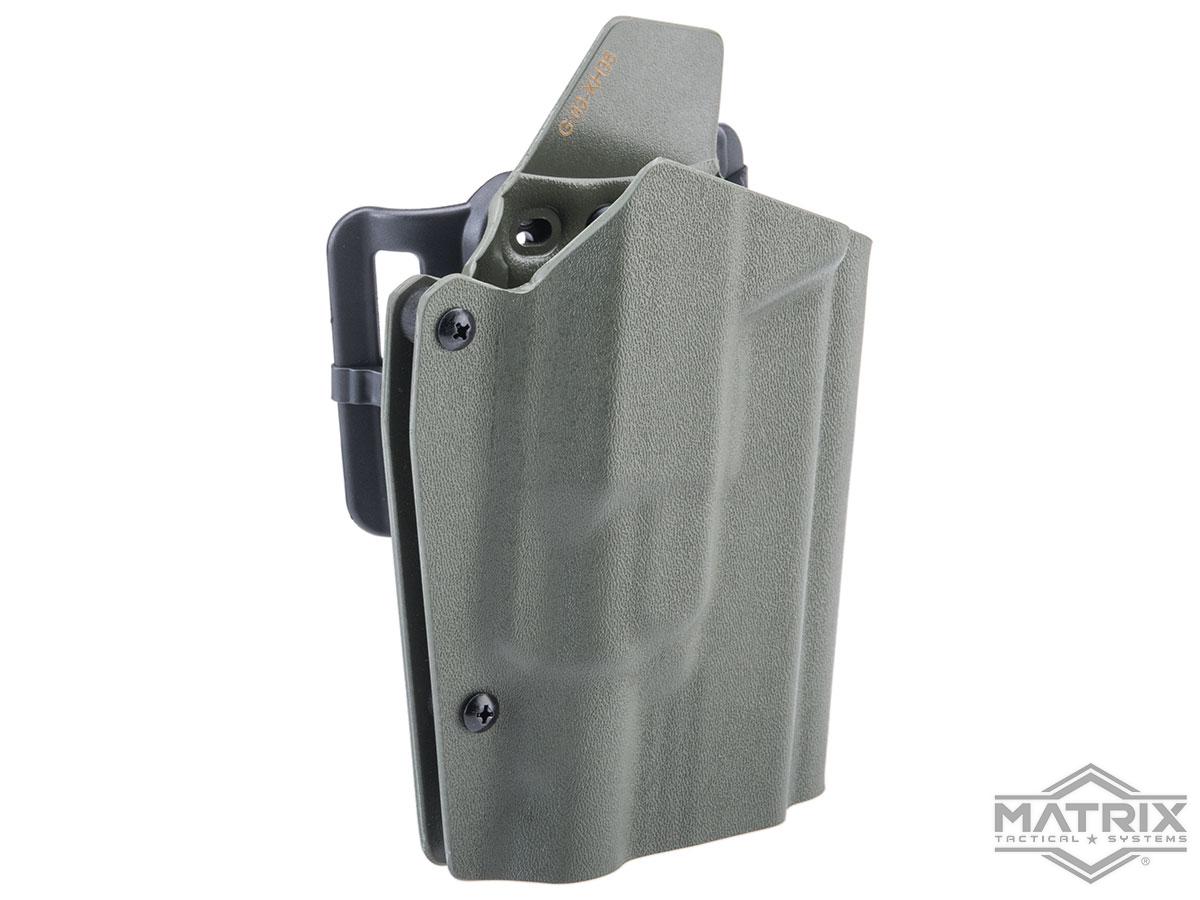 Matrix Lightweight Kydex Tactical Holster (Model: GLOCK 34 w/ XH35 / OD Green)