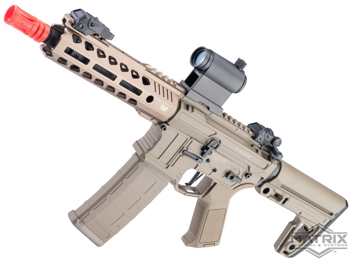 Matrix x Double Eagle M4 Airsoft AEG Rifle w/ M-LOK Handguard & Falcon Gearbox (Model: CQB / Tan)