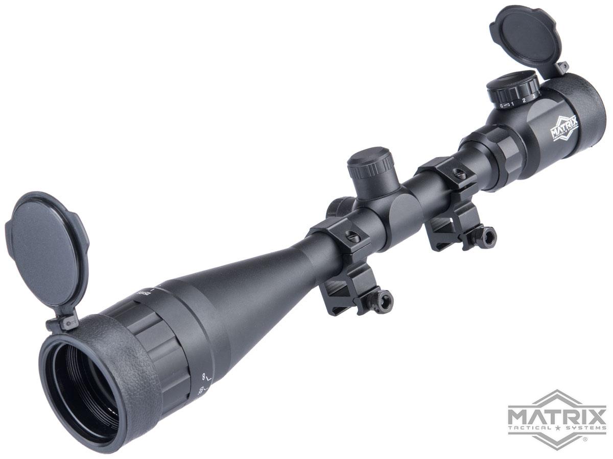 Matrix M2019 6-24x50AOE Illuminated Scope with Mounting Rings, Lens Covers and Sunshade