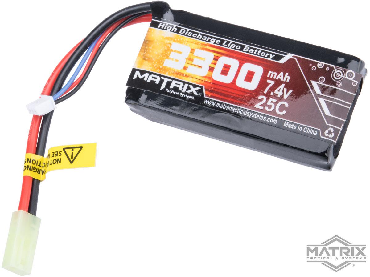 Matrix High Performance 7.4V Brick Type Airsoft LiPo Battery (Configuration: 3300mAh / 25C / Small Tamiya)