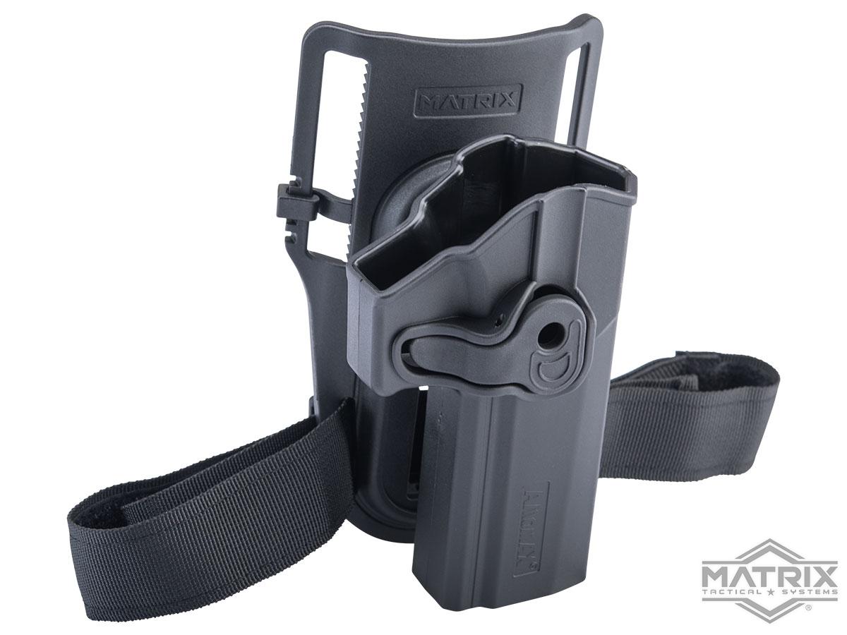 Matrix Hardshell Adjustable Holster for P320 / M17 Full Size Series Pistols  (Type: Black / Low Ride Mount)