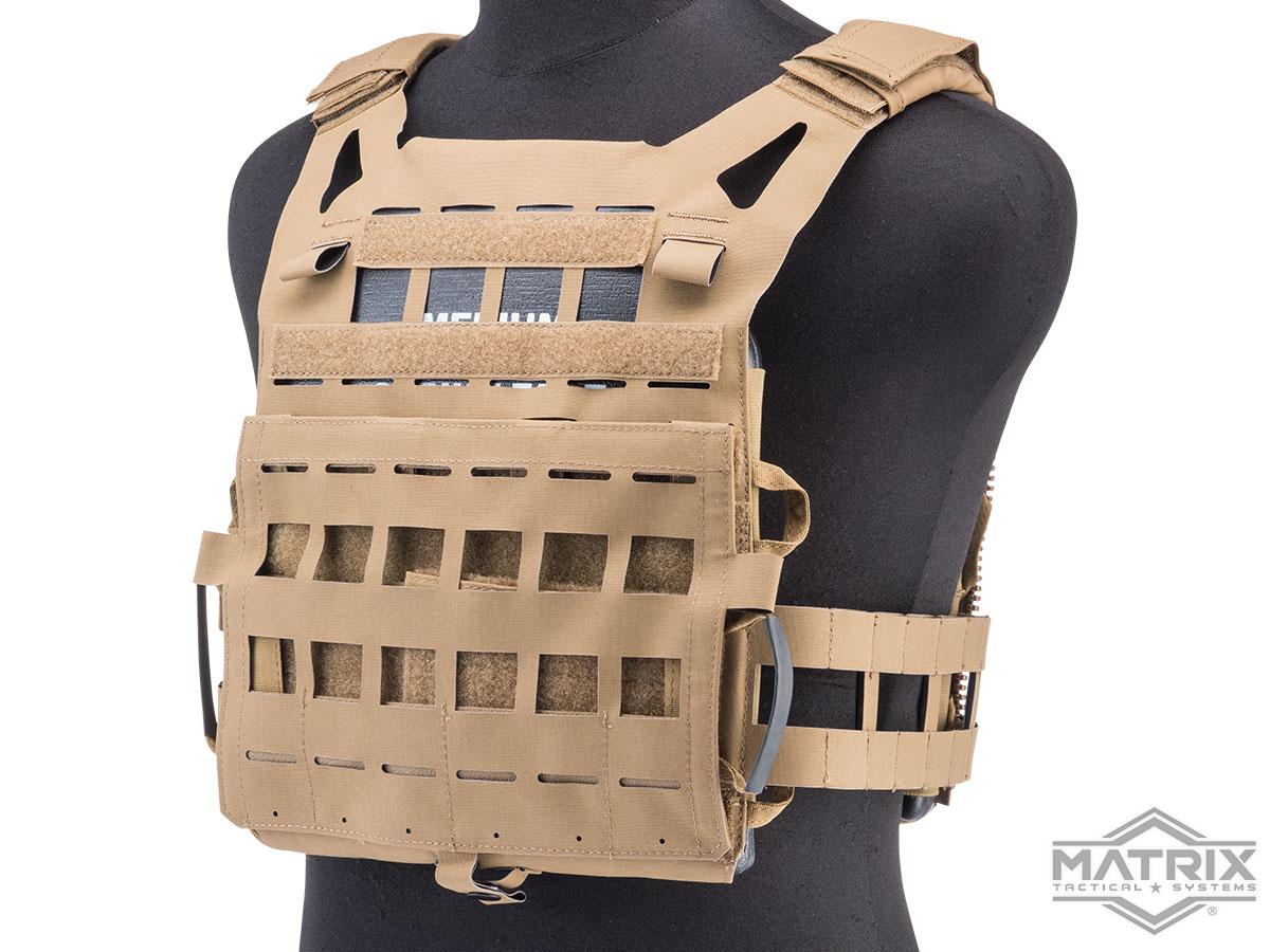 Matrix Lightframe Series Tactical Laser-Cut Plate Carrier (Color: Coyote Brown)