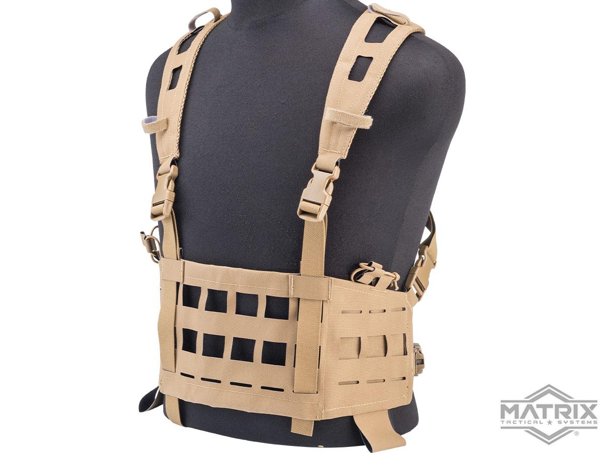 Matrix Lightframe Series Tactical Laser-Cut Chest Rig (Color: Coyote Brown)
