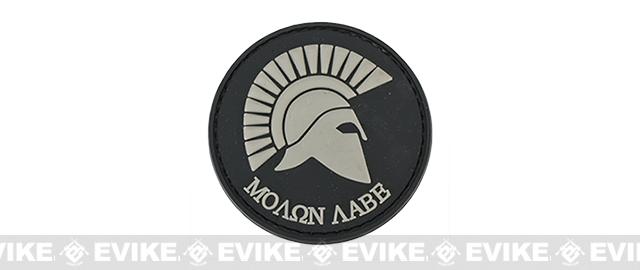 Matrix Spartan: Molon Labe PVC Hook and Loop IFF Patch (Color: Black)