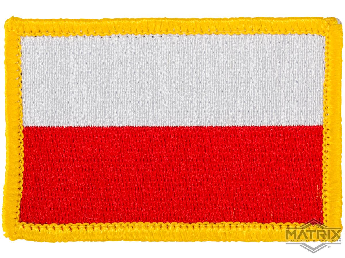 Matrix Country Flag Series Embroidered Morale Patch (Country: Poland)