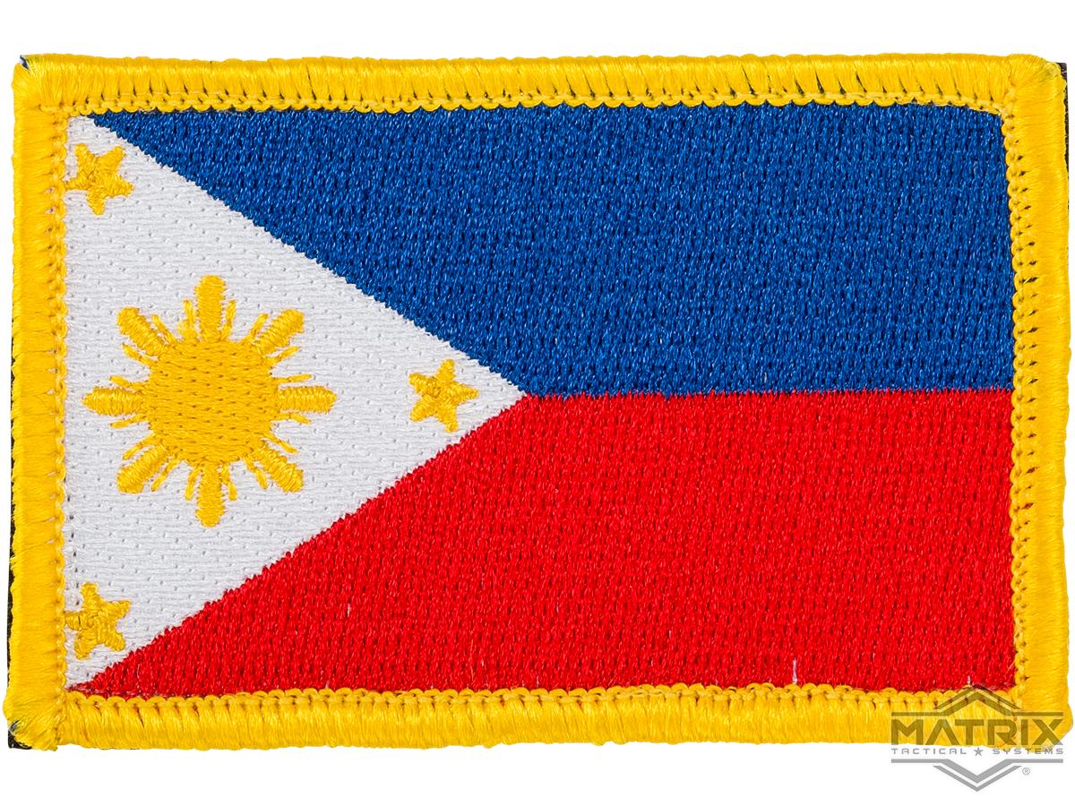 Matrix Country Flag Series Embroidered Morale Patch (Country: Phillipines)