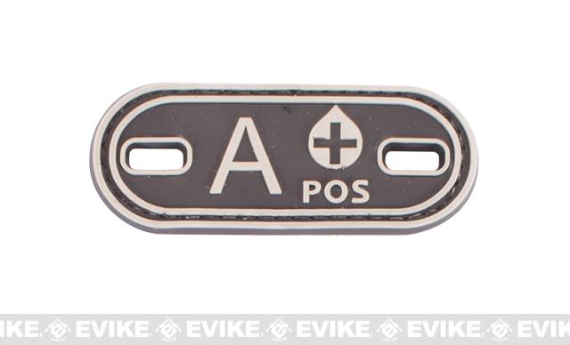 Matrix Oval Blood Type PVC Hook and Loop Patch (Type: A POS / Brown)