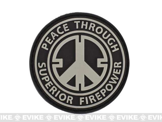 Matrix PVC Hook and Loop IFF Patch - Peace Through Superior Firepower (2.5)