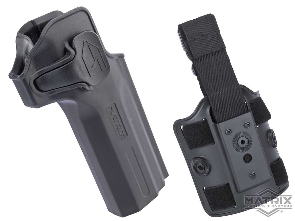 Matrix Hardshell Adjustable Holster for Desert Eagle Airsoft Pistols (Model: Drop Leg / Right Hand)