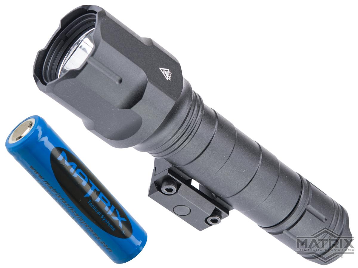 Matrix 1200 Lumen Tactical T6 CREE LED Flashlight w/ Pressure Switch (Color: Black / Battery Package)