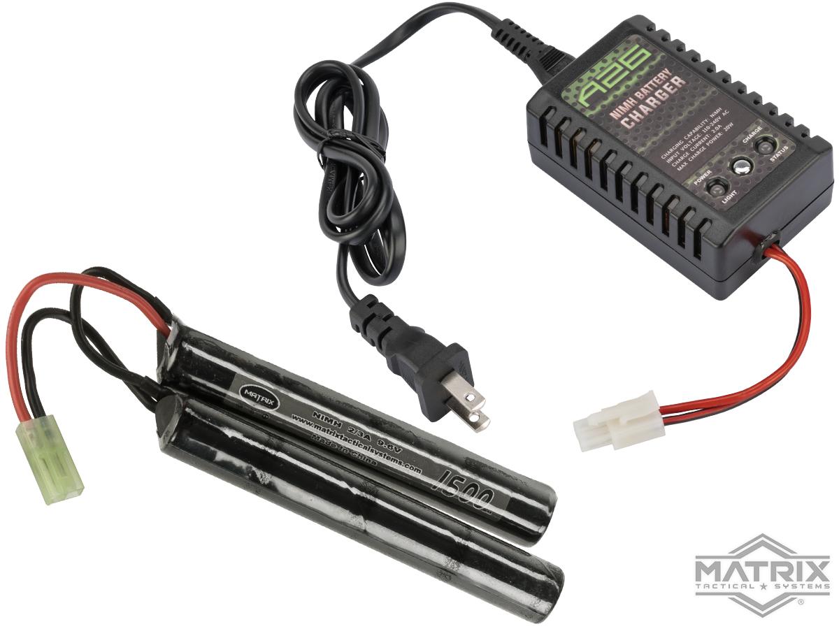 Lancer Tactical Nimh Airsoft Battery Compatible with Lancer AEG Airsoft  (9.6V, 1600 mAh Nunchuck)