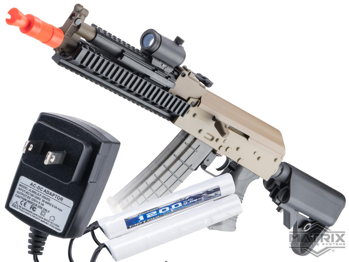 Matrix Special Edition AK Tactical Airsoft AEG (Color: Tan / 400 FPS / Basic Battery Package)