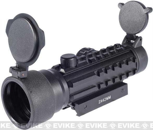 Matrix 2x42 Dual Illuminated Railed Tactical Scope (Color: Black)