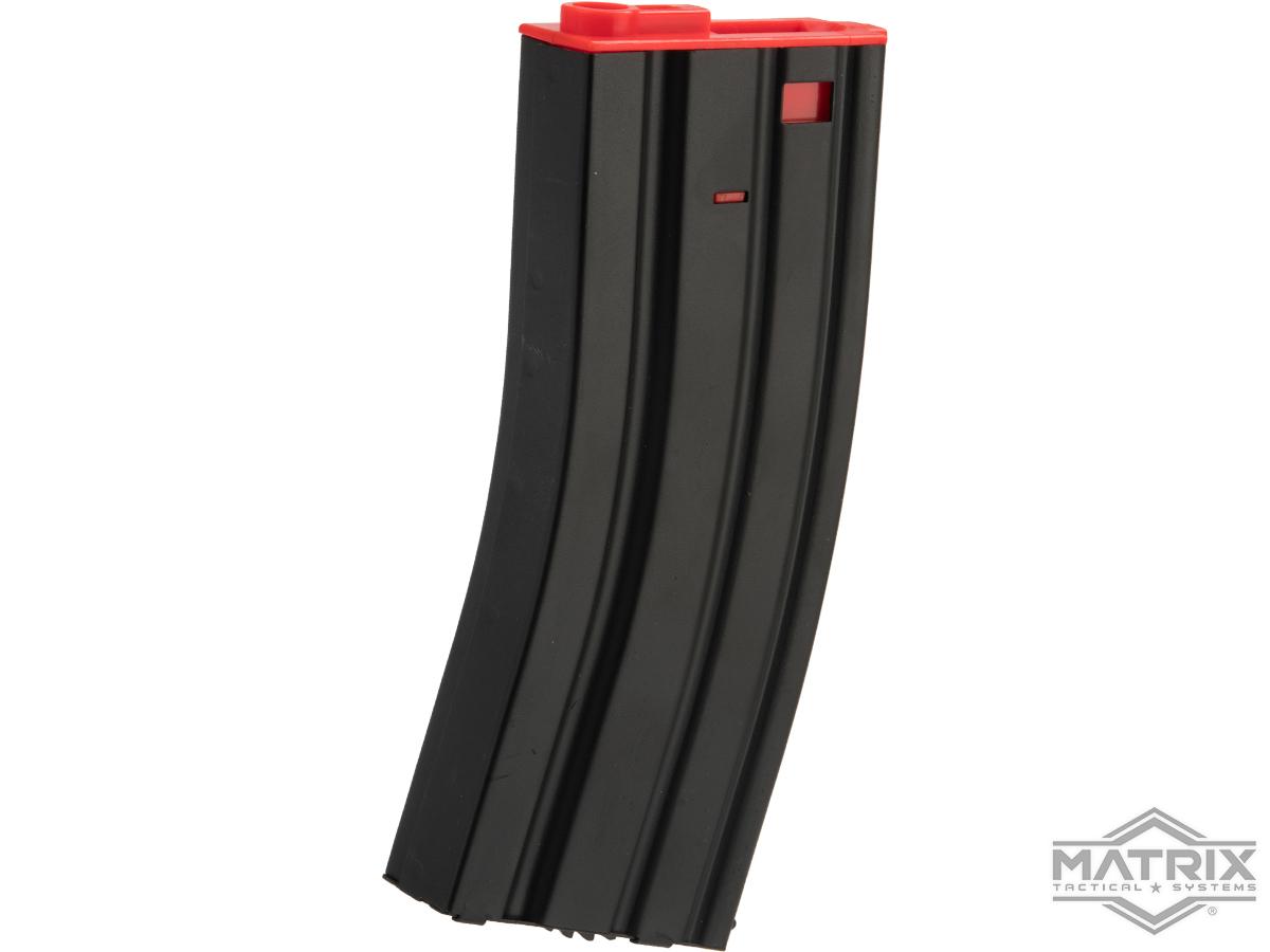 Matrix Metal 300rd Hi-Cap Magazine for M4/M16 Series Airsoft AEG Rifles (Color:  Red)